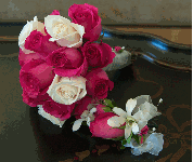 rose bouquet and boutonniere